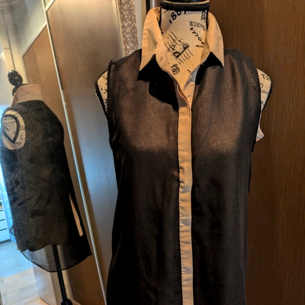 Kenneth Cole Sheer sleeveless top